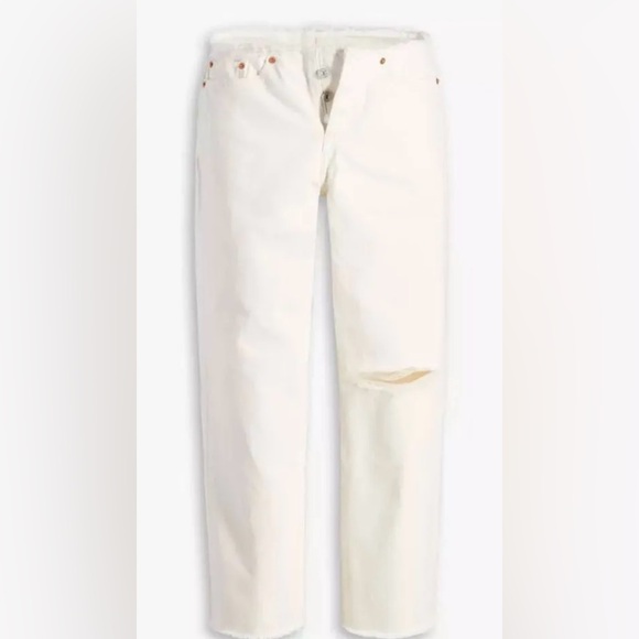 LEVIS WEDGIE STRAIGHT RIPPED WAISTBAND JEANS - Picture 3 of 9